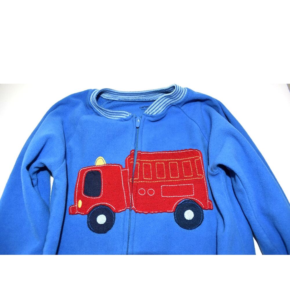 Carter's 3T Lot of 3 Foot Pajama Sleepers Fleece Boys Blue Camouflage Penguins